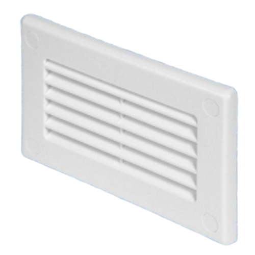 Rácsos végzáró elem műanyag légcsatornákhoz  (fehér) 60x120 mm