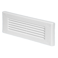 Rácsos végzáró elem műanyag légcsatornákhoz  (fehér) 60x204 mm