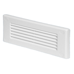 Rácsos végzáró elem műanyag légcsatornákhoz  (fehér) 60x204 mm