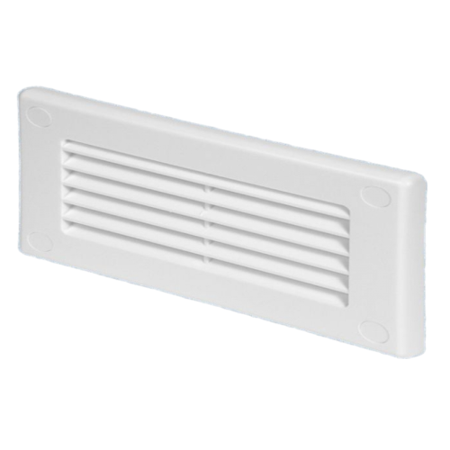 Rácsos végzáró elem műanyag légcsatornákhoz  (fehér) 60x204 mm