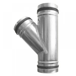 Saválló egál T-idomok 45° gumitömítéssel - MINTA