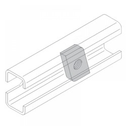 Sínanya  27 mm-es szerelősínhez M 8 menettel
