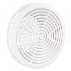 VMV 250 PFs, ABS kerek, fix lamellás műanyag befúvó / elszívó rács csatlakozó csonkkal