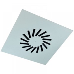 VWR-3A 600/16 perdületes mennyezeti acél anemosztát (RAL 9016)