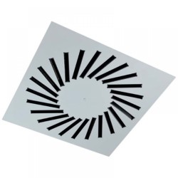 VWR-3A 625/24 perdületes mennyezeti acél anemosztát (RAL 9016)