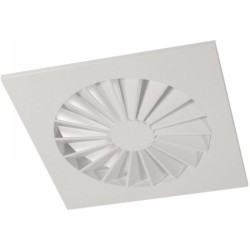 VWR-N 400 perdületes mennyezeti acél anemosztát fix lamellákkal 400 mm