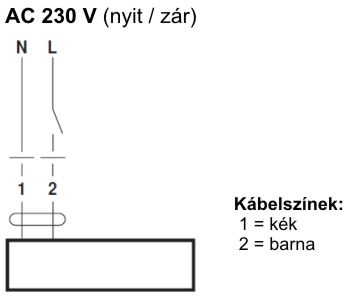 Belimo LF230 zsalumozgató motor - kapcsolási vázlat
