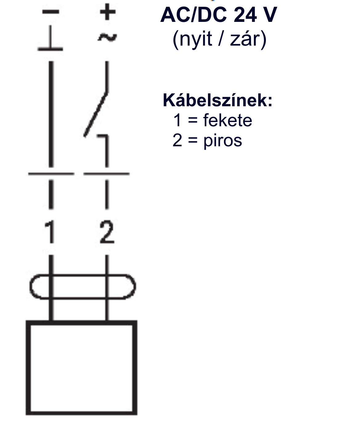 Belimo SF 24A zsalumozgató motor - kapcsolási vázlat