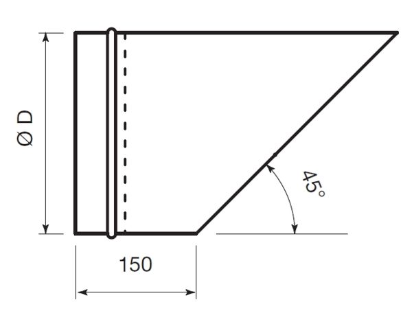 UT jelű madárhálós csővég - sematikus ábra
