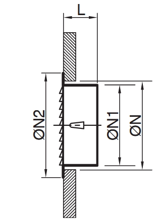 BLR-0-R kültéri rács - geometriai méretek 1